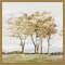 Golden Acre Wood (Trees) by Isabelle Z 16-in. W x 16-in. H. Canvas Wall Art Print Framed in Gold